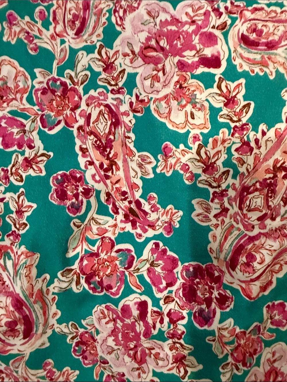 J Crew Factory turquoise/pink floral pencil skirt, size 8 - Picture 3 of 6